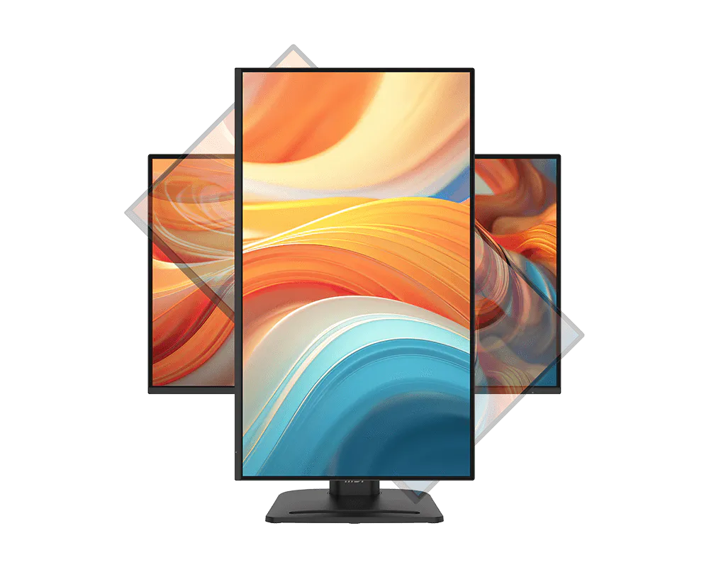 شاشة MSI PRO MP275PG E14 بعد تدويرها إلى الوضع الرأسي