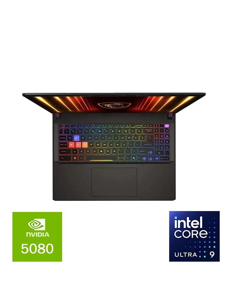 MSI Vector 16 HX AI A2XWIG Ultra9 Gaming Laptop - Intel Core™ Ultra Arrow Lake 9 275HX, 32GB DDR5, 1TB SSD, NVIDIA RTX 5080, 16GB GDDR7, 16-inch QHD+ 240Hz IPS-Level, Titan Gaming Backpack, 2Years Warranty