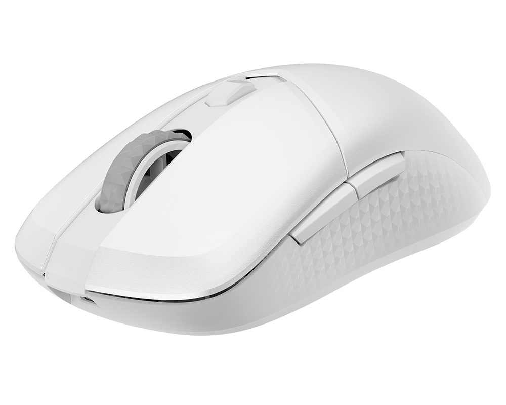 ماوس الألعاب MSI VERSA 300 WIRELESS باللون White بزاوية من الجانب الآخر