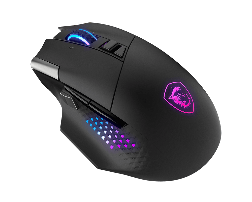 ماوس الألعاب MSI VERSA PRO WIRELESS بزاوية جانبية