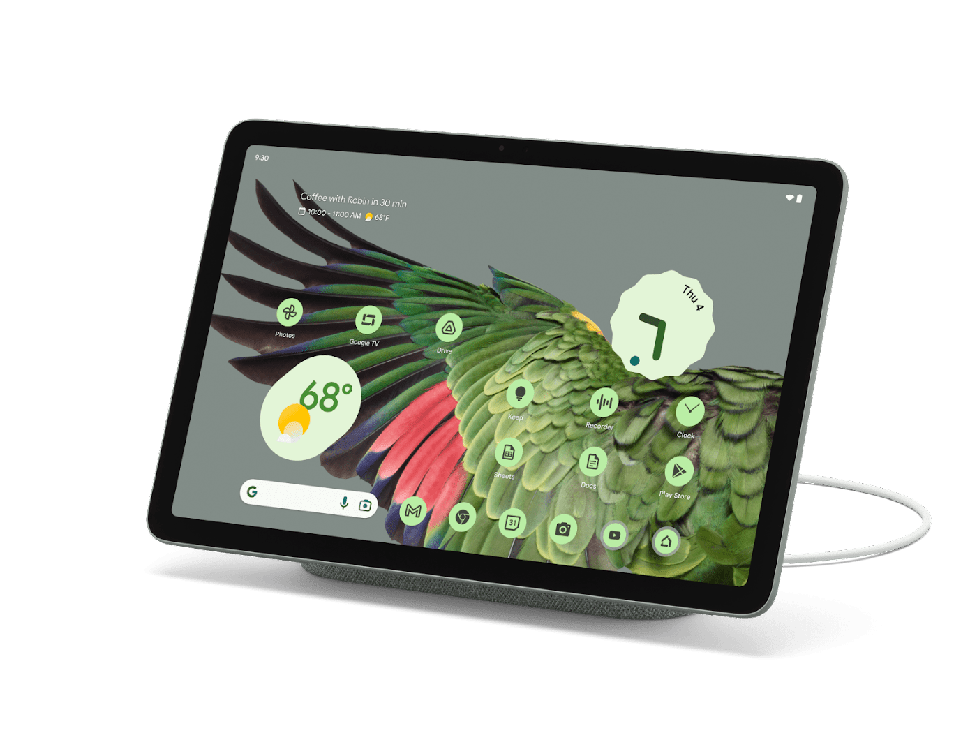 Google Pixel Tablet With Charging Speaker Dock-Color: Hazel-Storage Capacity: 128GB--Ennap.com