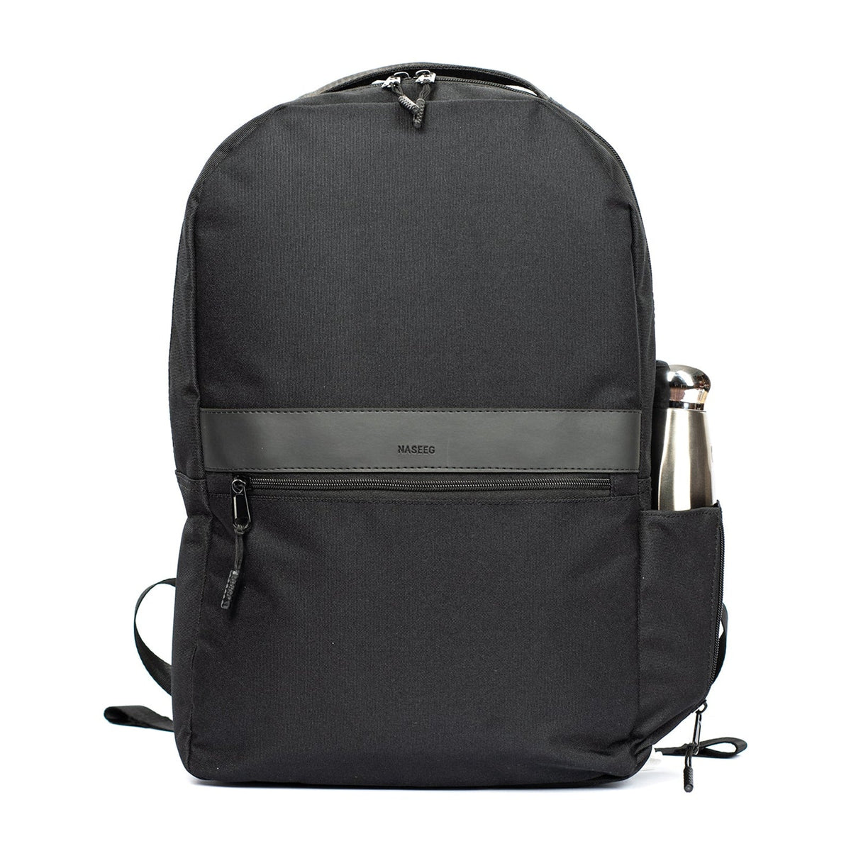 NASEEG X2 15.6-inch slim laptop backpack in Black, front view