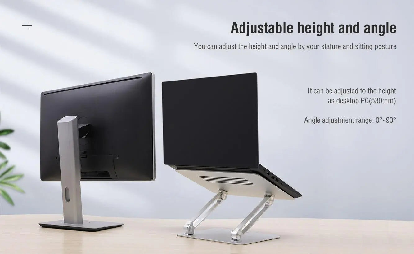 Nillkin ProDesk Metal Adjustable Laptop Stand Ergonomic Design for 11 - 17 inches laptops-Color: Gray---Ennap.com