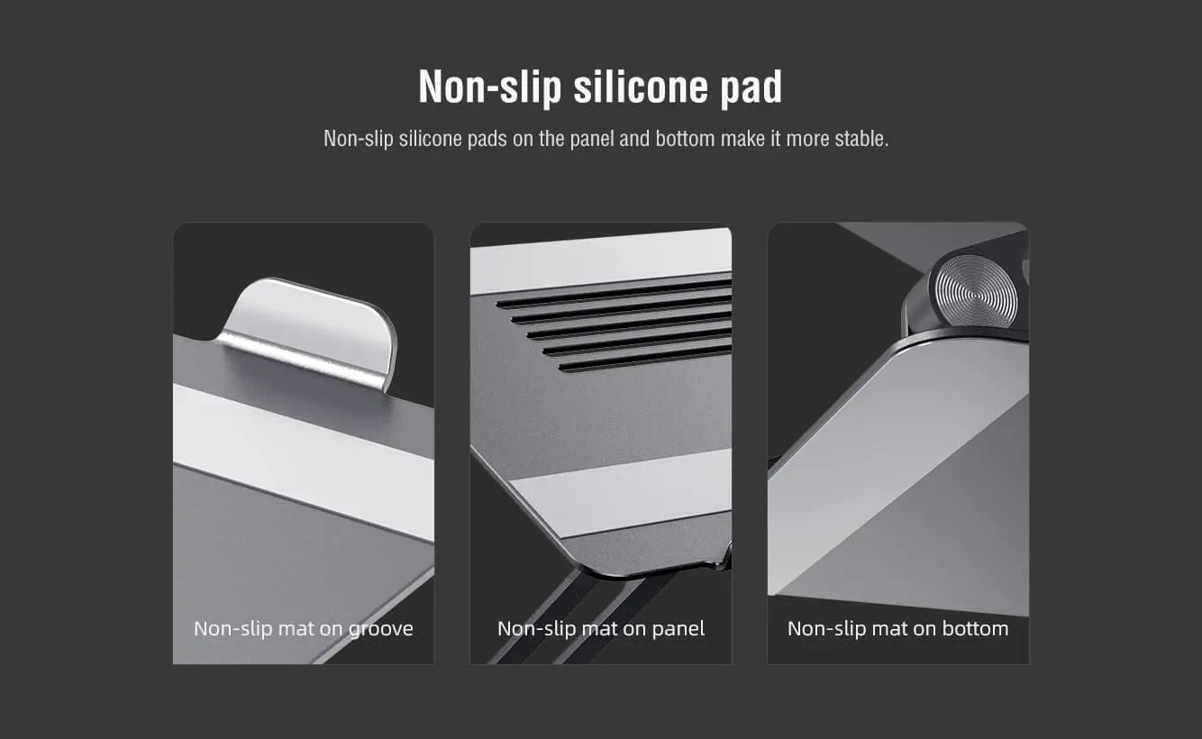 Nillkin ProDesk Metal Adjustable Laptop Stand Ergonomic Design for 11 - 17 inches laptops-Color: Gray---Ennap.com