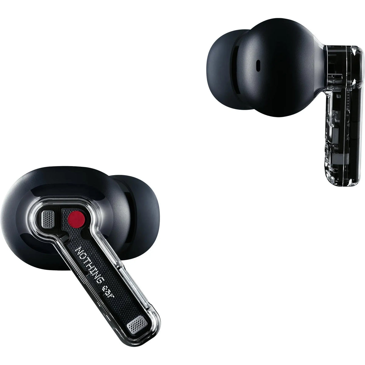Nothing Ear earbuds in Black from two angles