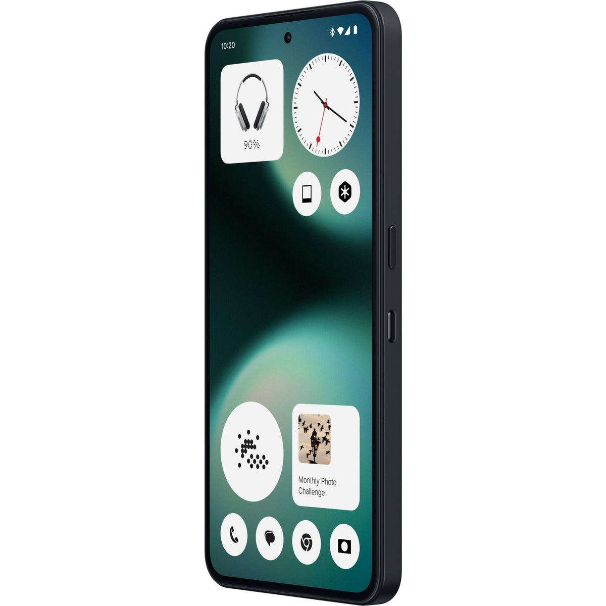 Nothing Phone (3a) Lite in Black, front view from the right