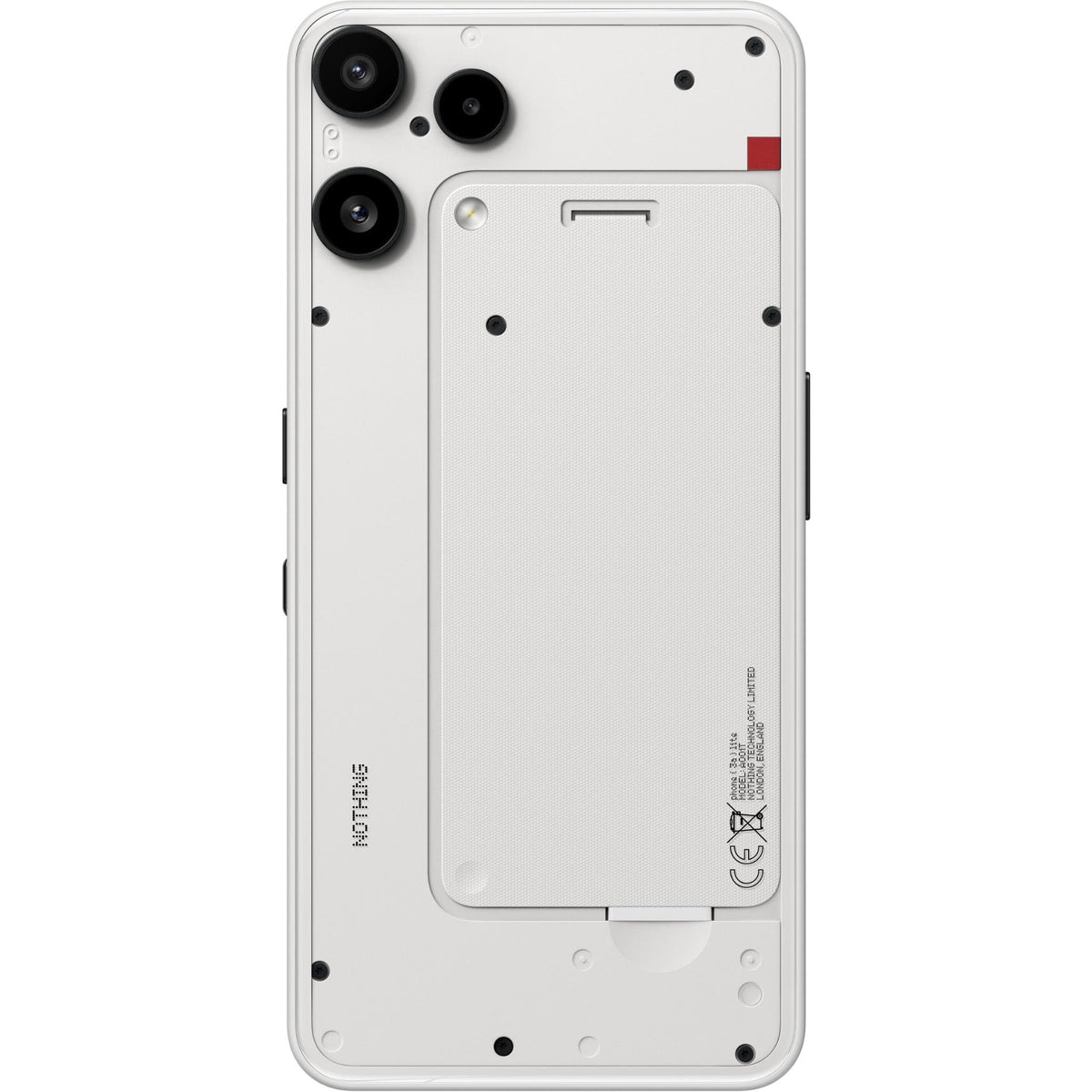 Nothing Phone (3a) Lite in White, back view