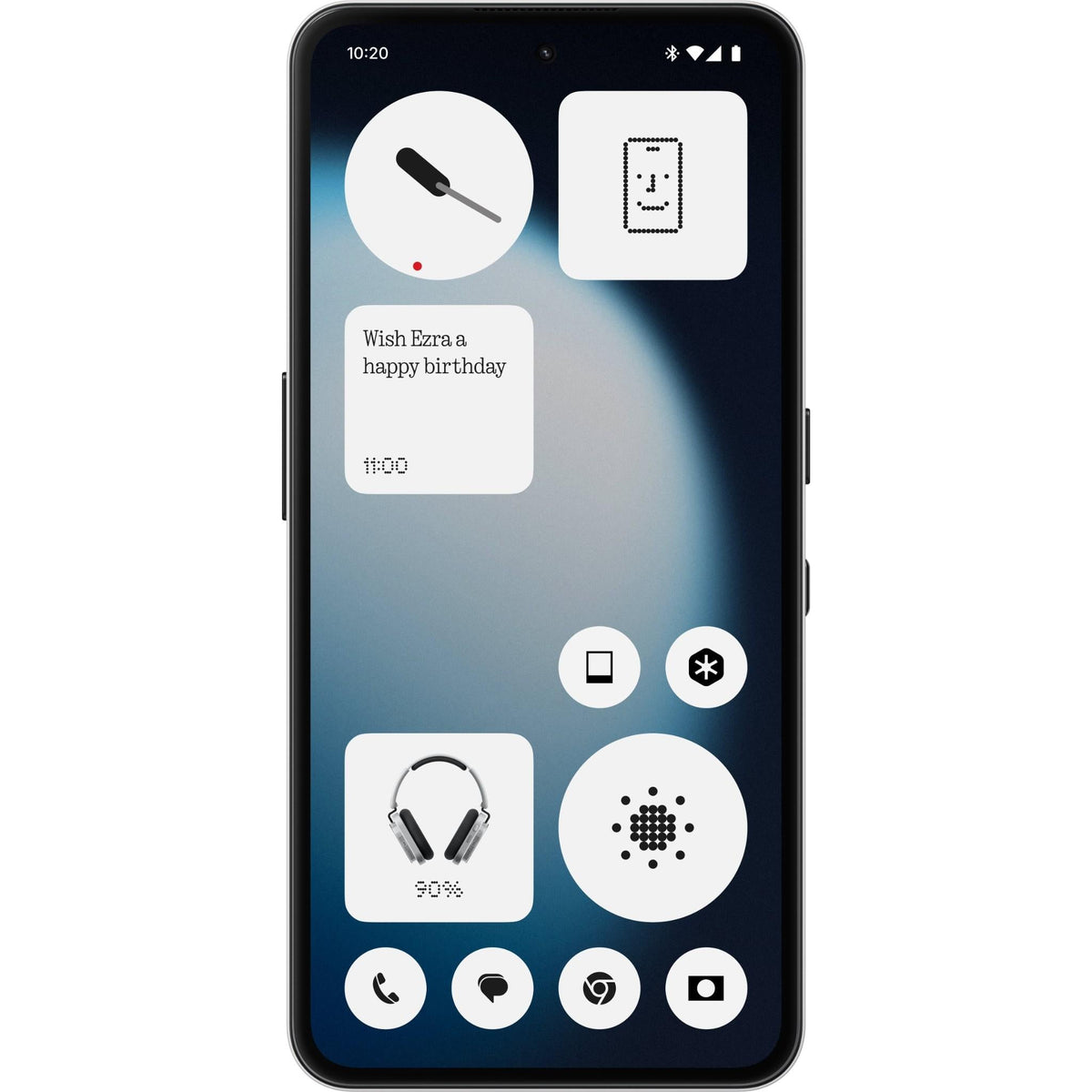 Nothing Phone (3a) Lite in White, front view