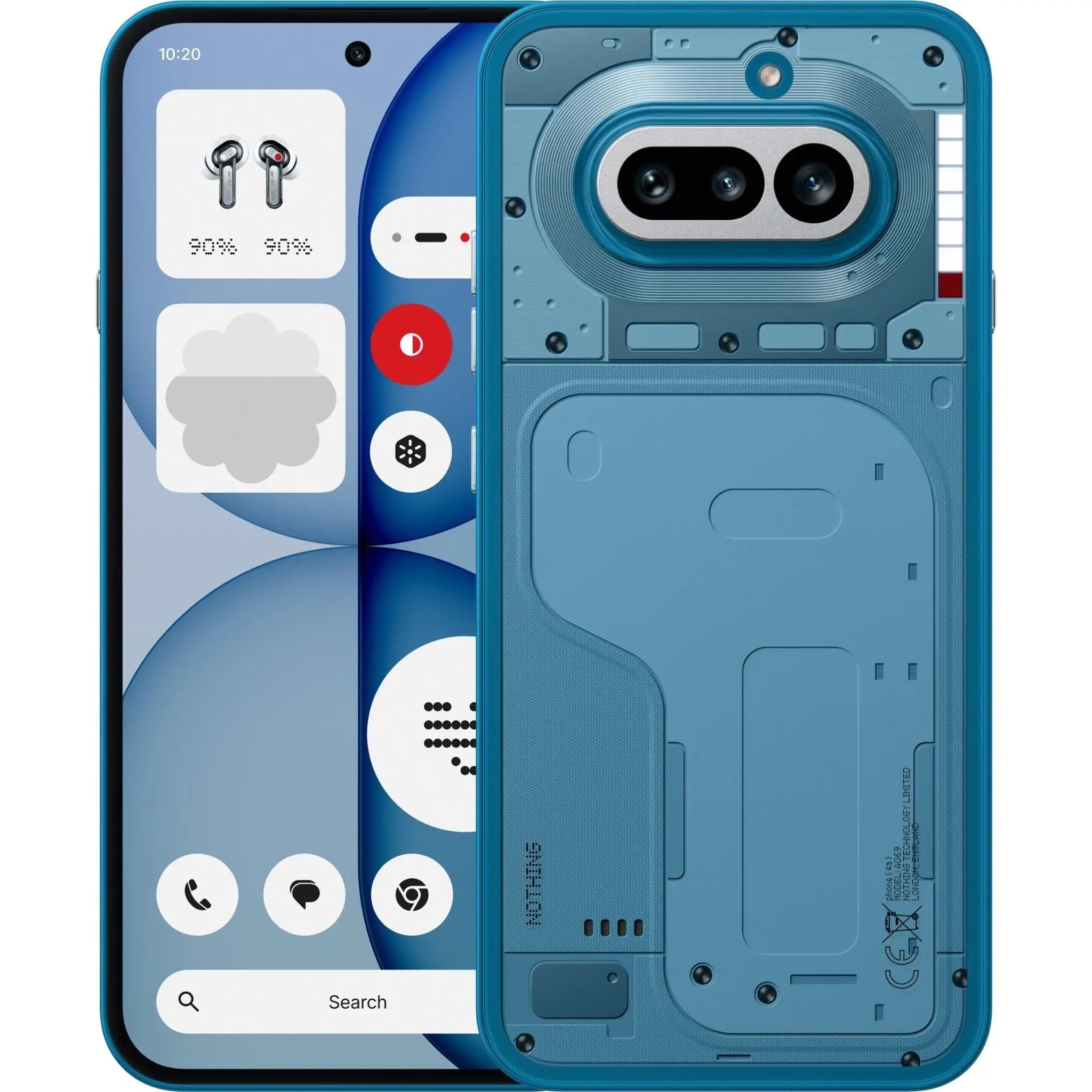 هاتف Nothing Phone (4a) بلون Blue من الأمام والظهر الشفاف