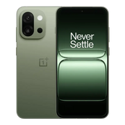 OnePlus 13s in Green Silk, back and front view