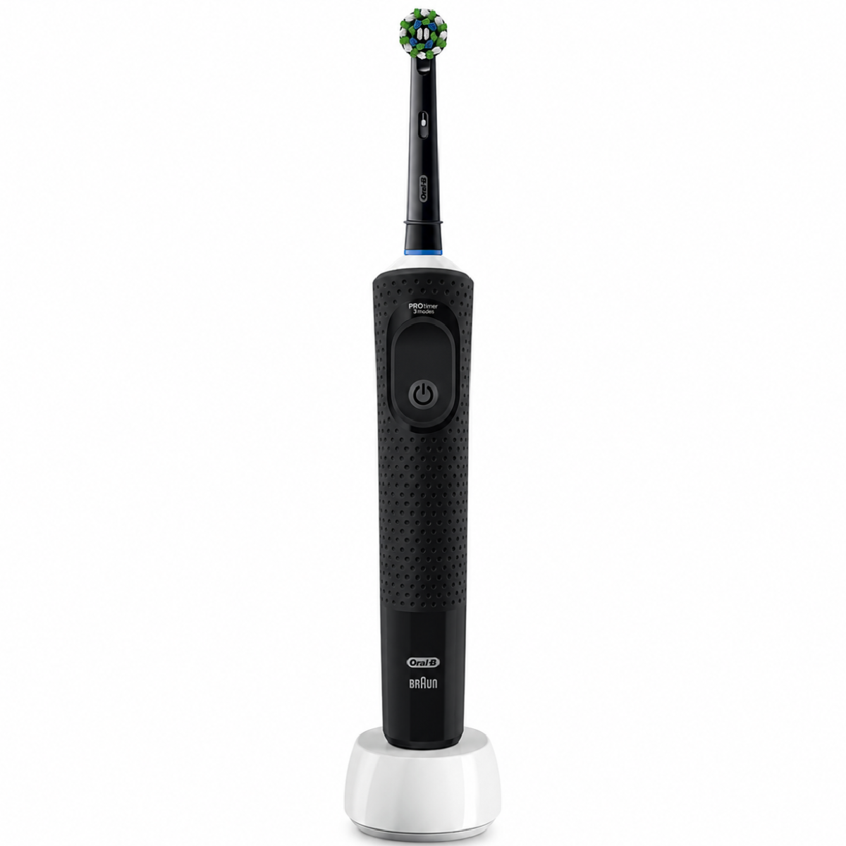 Oral-B Vitality Pro Black on its charging stand