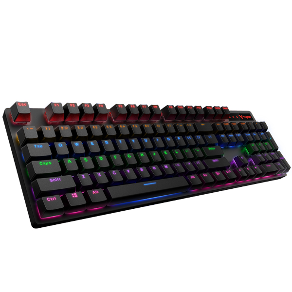 Rapoo V500PRO with backlight from an angle
