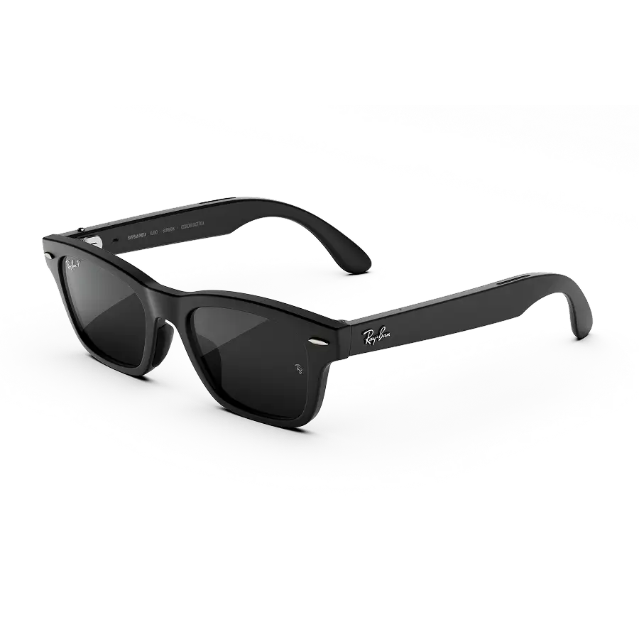 Ray-Ban Meta Audio Burbank in Matte Black with Polarized Grey lenses