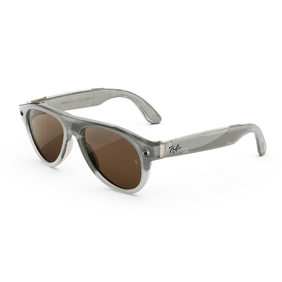 Ray-Ban Meta Aviator (Gen 3) in Milky Warm Beige with Transitions Brown lenses
