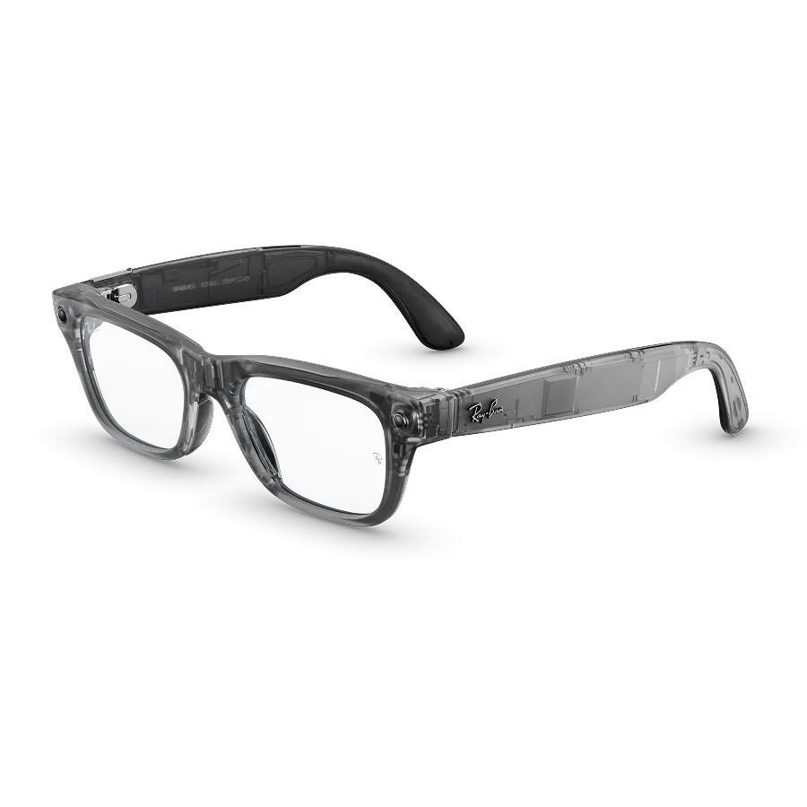 Ray-Ban Meta Blayzer Optics (Gen 2) in Matte Transparent Ice Grey