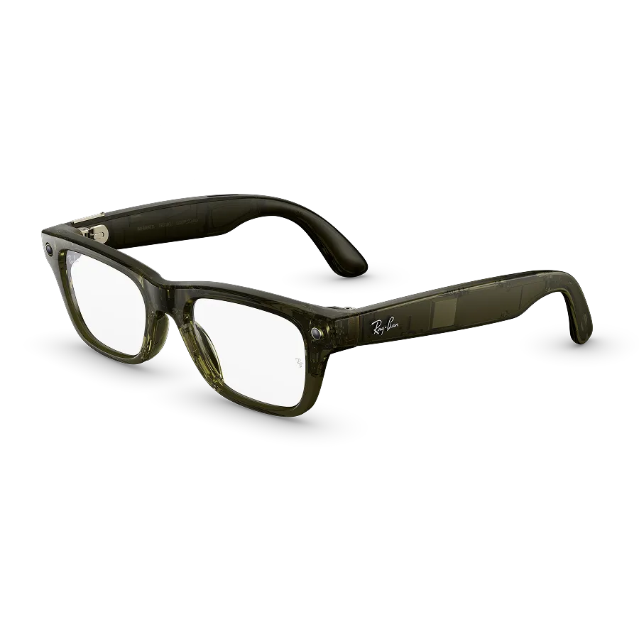 Ray-Ban Meta Blayzer Optics (Gen 2) in Shiny Transparent Dark Olive