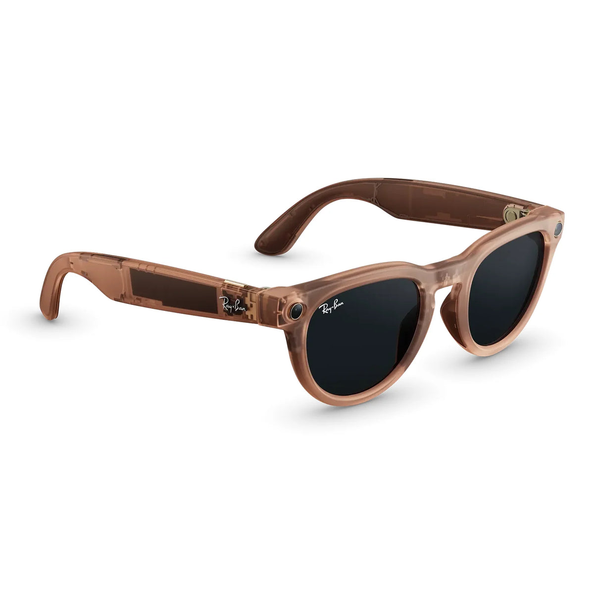 Ray-Ban Meta Headliner (Gen 2) in Matte Transparent Peach with Transitions Grey lenses