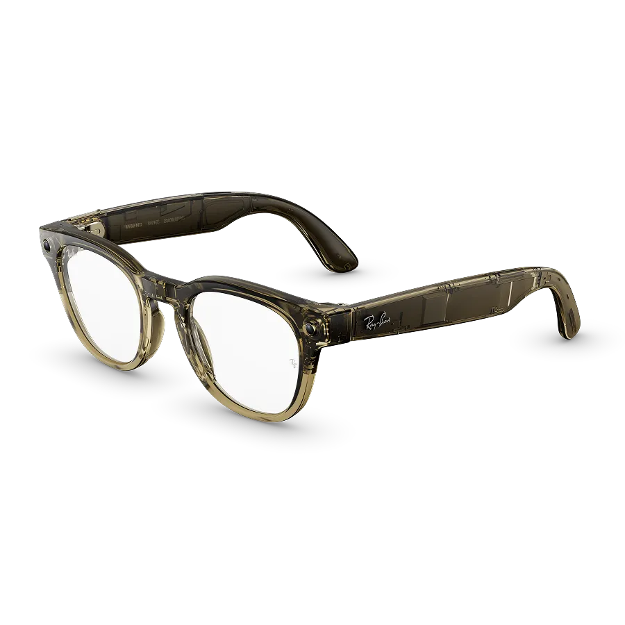 Ray-Ban Meta Scriber Optics (Gen 2) in Shiny Transparent Stone Beige