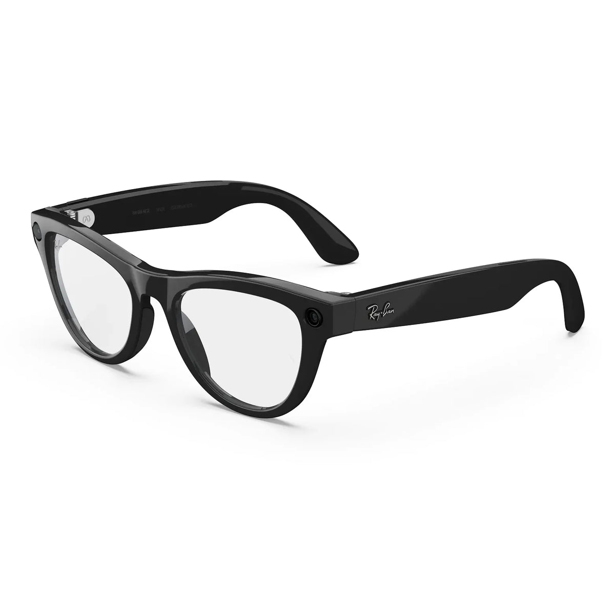 Ray-Ban Meta Skyler (Gen 1) in Shiny Black with Clear lenses