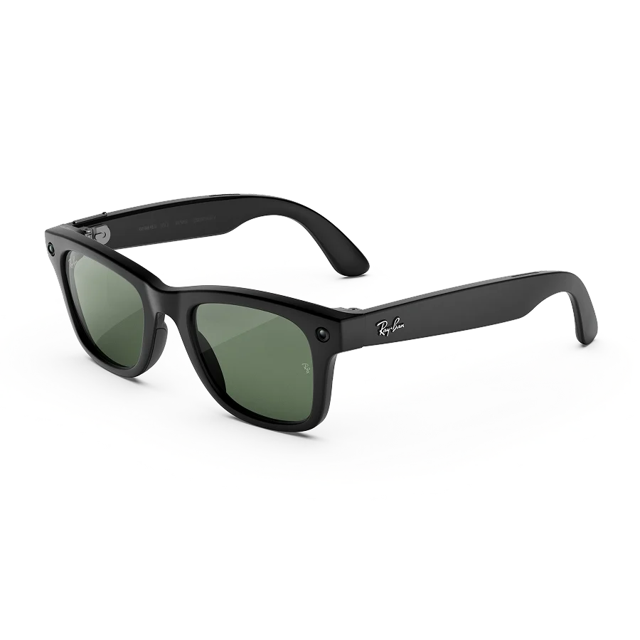 Ray-Ban Meta Wayfarer (Gen 3) in Matte Black with Transitions Graphite Green lenses