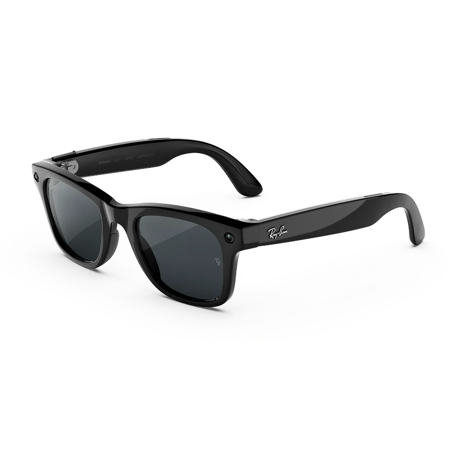 Ray-Ban Meta Wayfarer (Gen 3) in Shiny Black with Transitions Grey lenses
