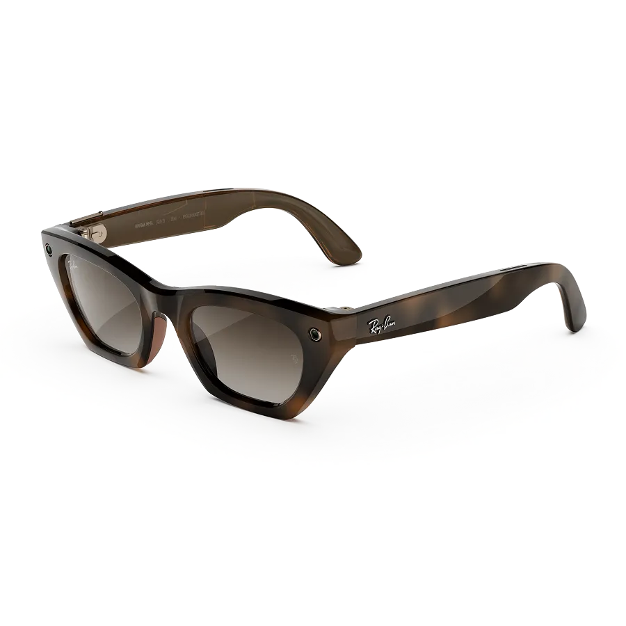 نظارة راي بان ميتا Zena (Gen 3) بإطار Havana وعدسات Gradient Brown