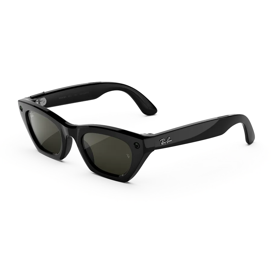 Ray-Ban Meta Zena (Gen 3) in Shiny Black with Polarized Green lenses