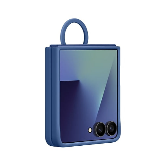 Samsung Galaxy Z Flip7 Ring Case (Silicone)-Color: Blue---Ennap.com