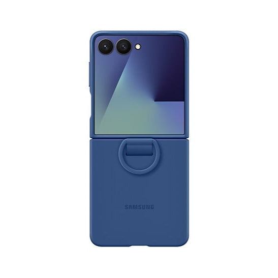 Samsung Galaxy Z Flip7 Ring Case (Silicone)-Color: Blue---Ennap.com