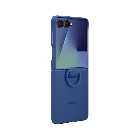 Samsung Galaxy Z Flip7 Ring Case (Silicone)-Color: Blue---Ennap.com