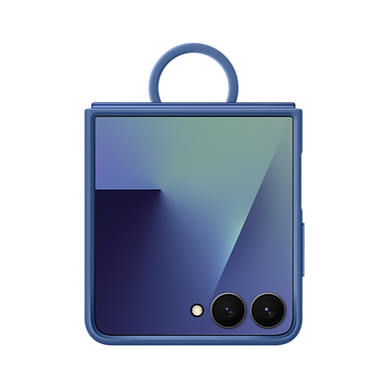Samsung Galaxy Z Flip7 Ring Case (Silicone)-Color: Blue---Ennap.com