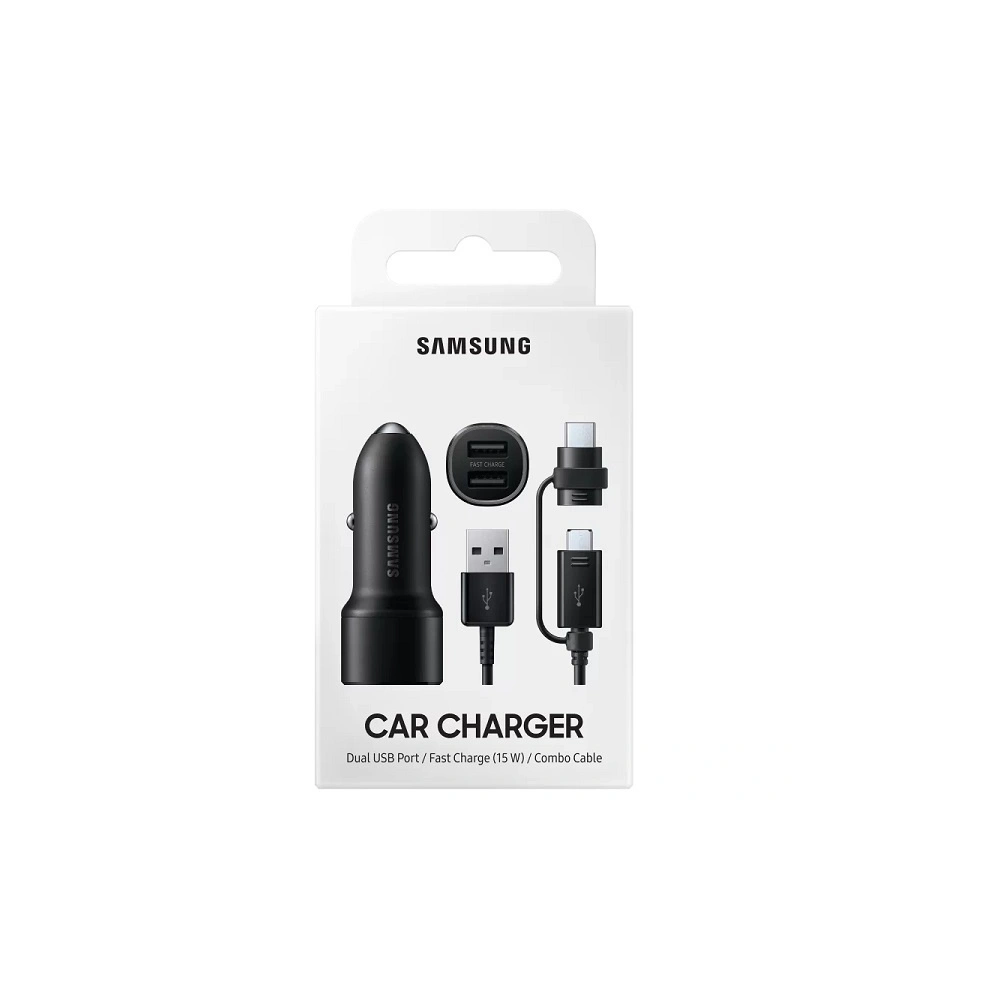 شاحن سيارة مزدوج Samsung EP-L1100 سريع بقوة 15 وات