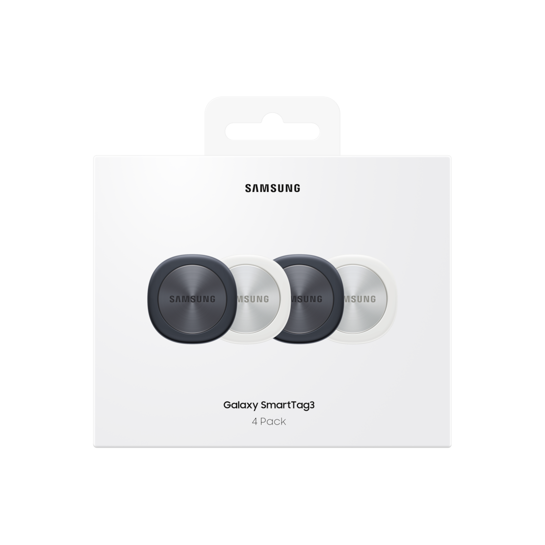 علبة سامسونج جالاكسي SmartTag 3 بأربع قطع، قطعتان Black وقطعتان White