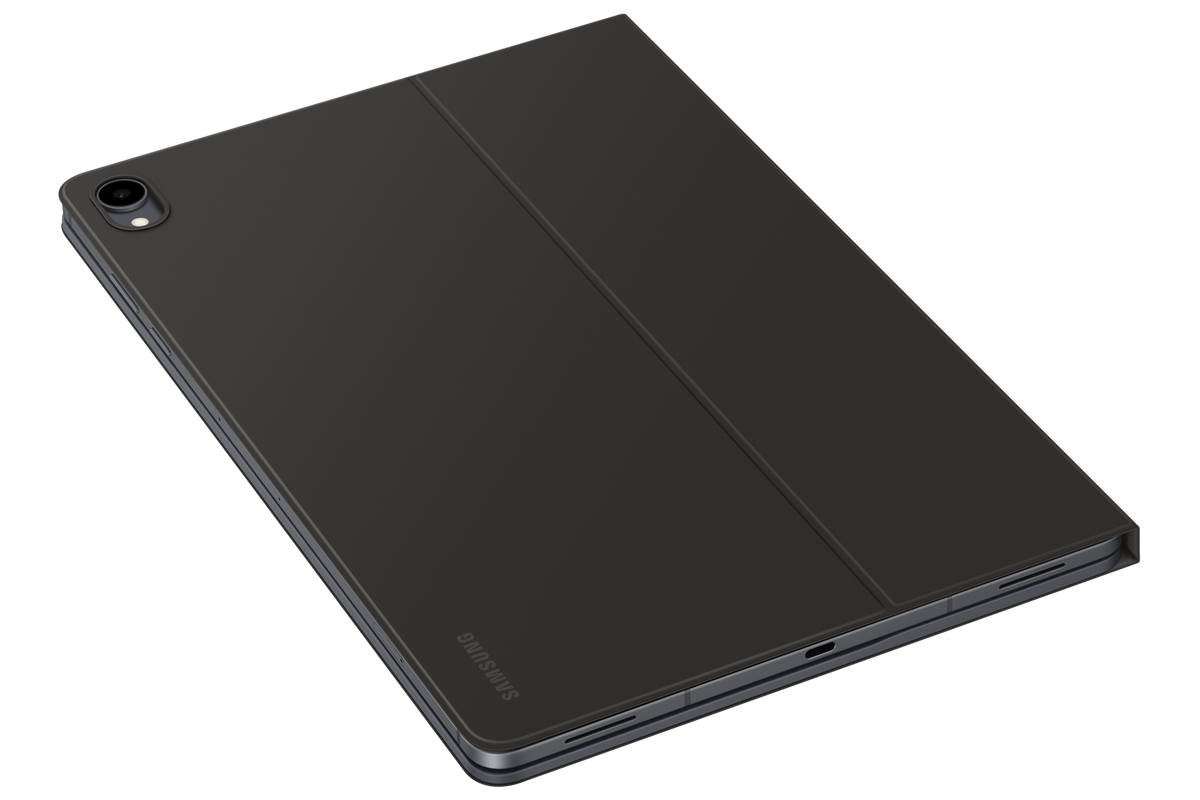 Galaxy Tab S12+ Book Cover Keyboard Slim closed, angled back view