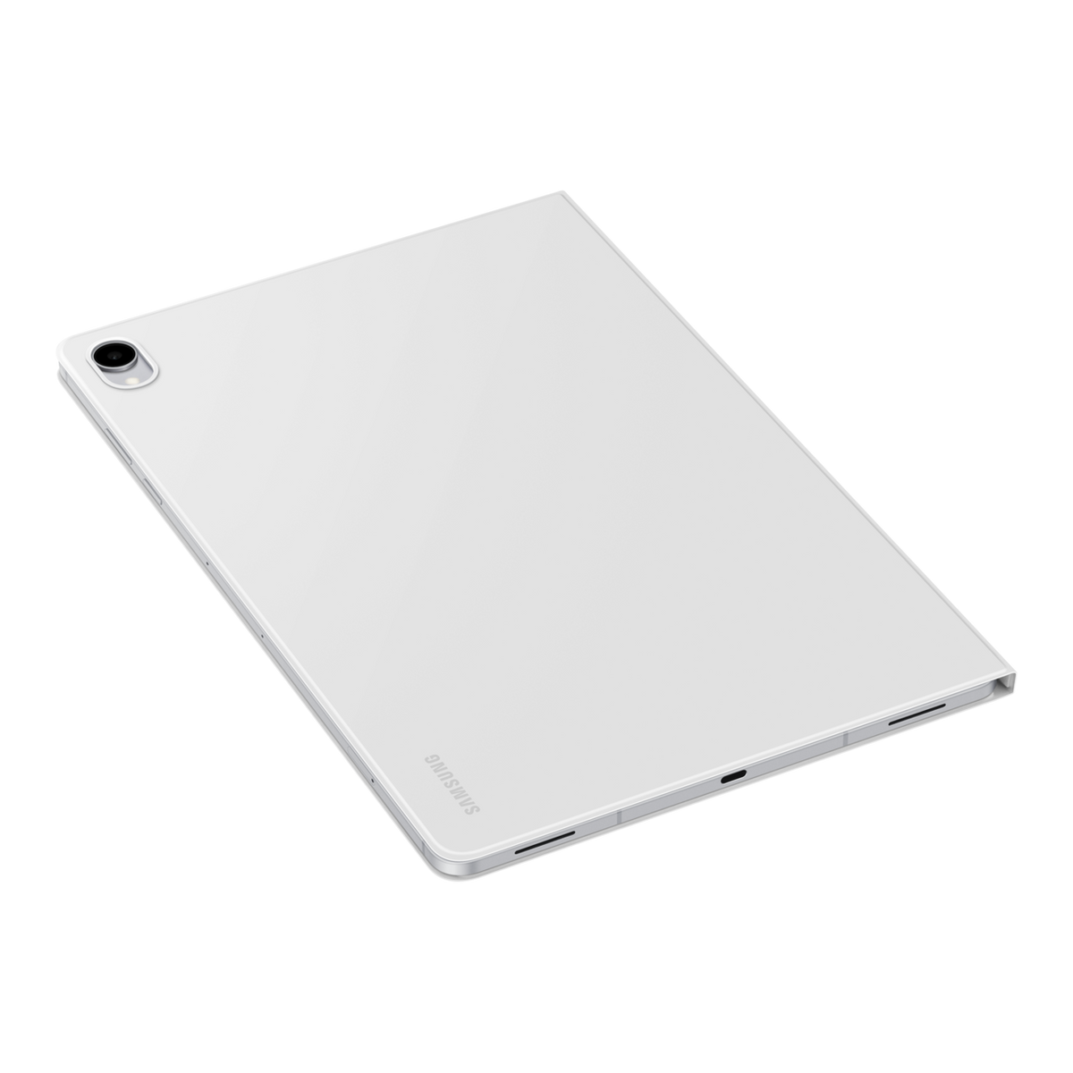 جراب Book Cover لجالكسي تاب S12+ بلون White من الخلف بزاوية مع إطار الكاميرا