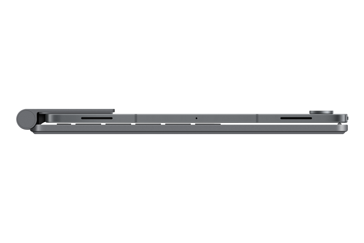 Thin profile of the Galaxy Tab S12+ Pro Keyboard in Gray