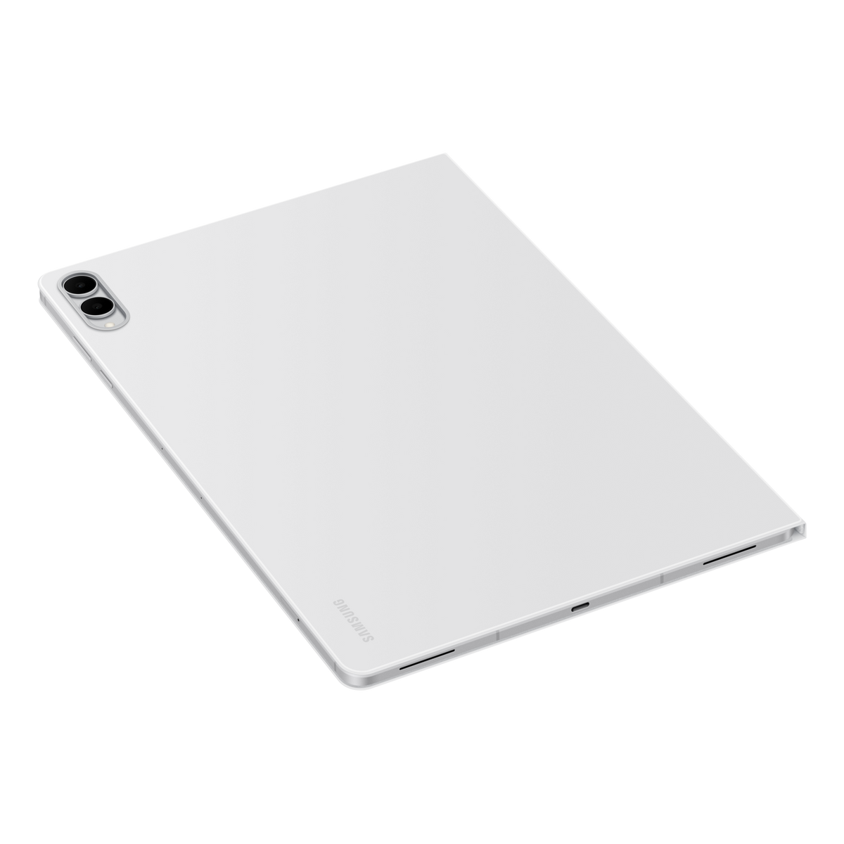 جراب Book Cover لتاب S12 Ultra بلون White من الخلف بزاوية مع الإطار المعدني للكاميرا