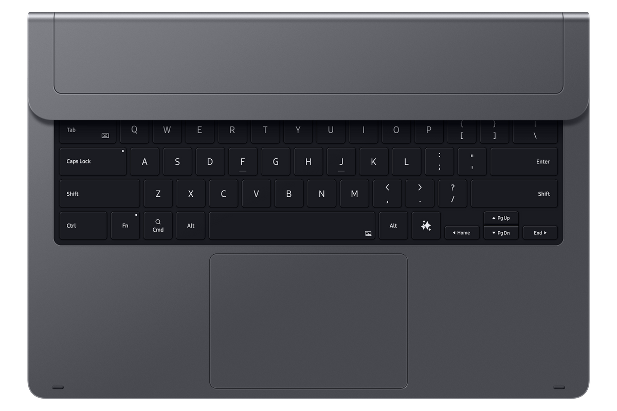 كيبورد سامسونج Pro Keyboard لتابلت Galaxy Tab S12 Ultra باللون Gray من الأعلى مع التاتش باد