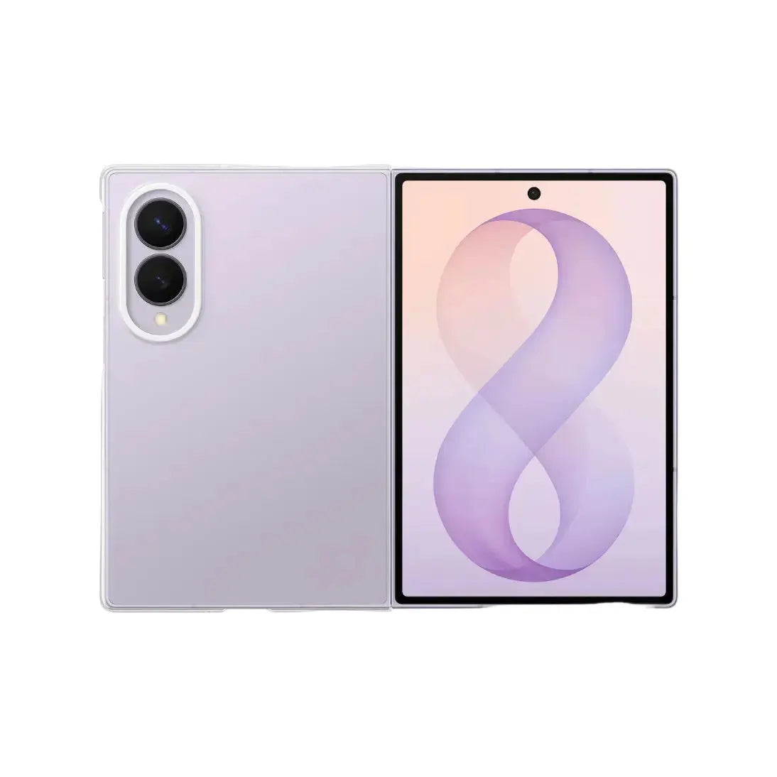 Samsung Galaxy Z Fold 8 Clear Case in Transparent, back and cover screen