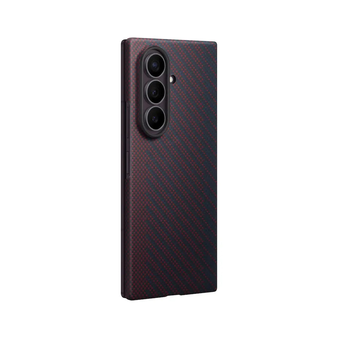 Samsung Galaxy Z Fold 8 Ultra Carbon Magnet Case in Violet, angled back view