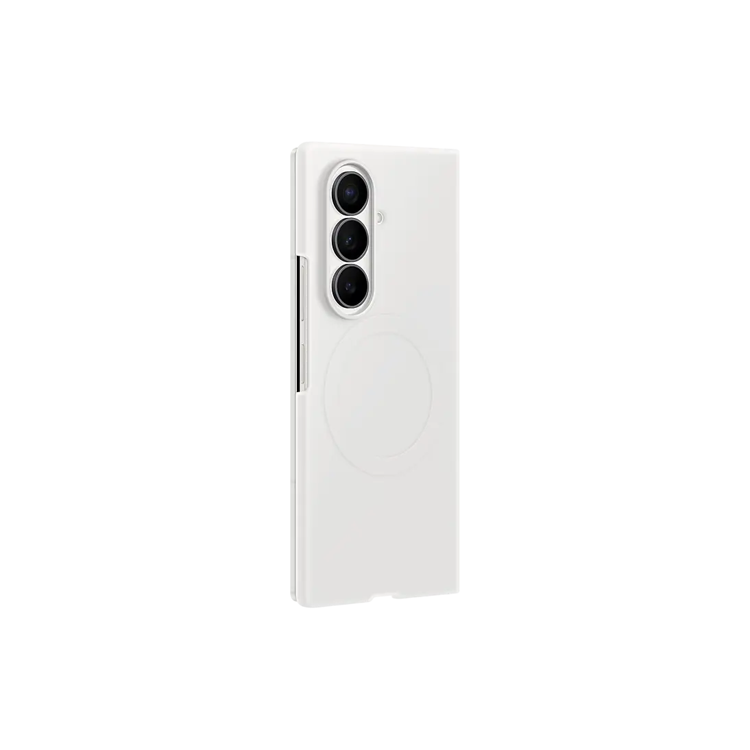 Samsung Galaxy Z Fold 8 Ultra Silicone Magnet Case in Cream, angled back view