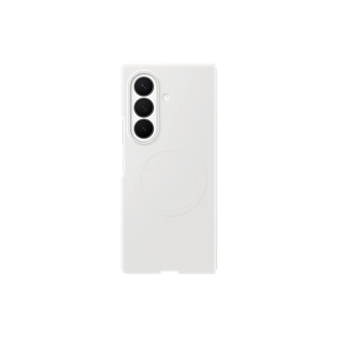 Samsung Galaxy Z Fold 8 Ultra Silicone Magnet Case in Cream, back view