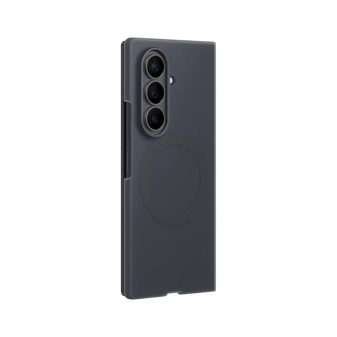 Samsung Galaxy Z Fold 8 Ultra Silicone Magnet Case in Graphite, angled back view