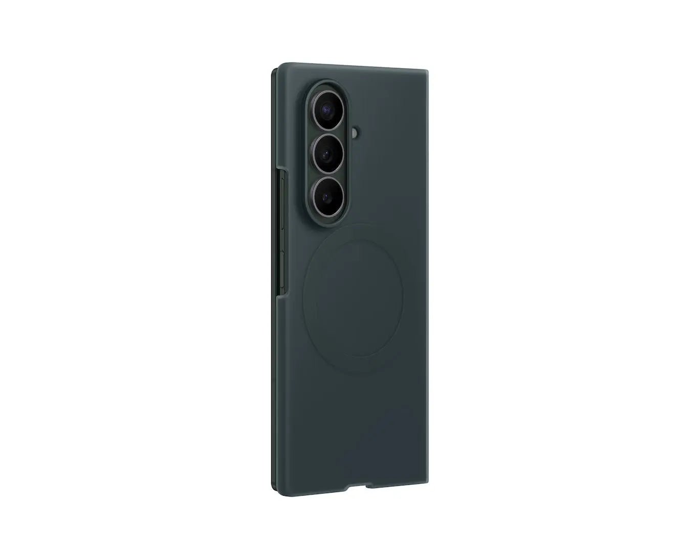 Samsung Galaxy Z Fold 8 Ultra Silicone Magnet Case in Green Shadow, angled back view