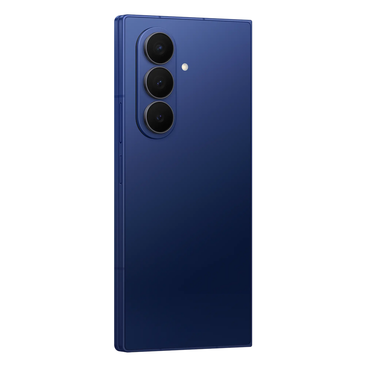 Samsung Galaxy Z Fold7 in Blue Shadow, back at an angle