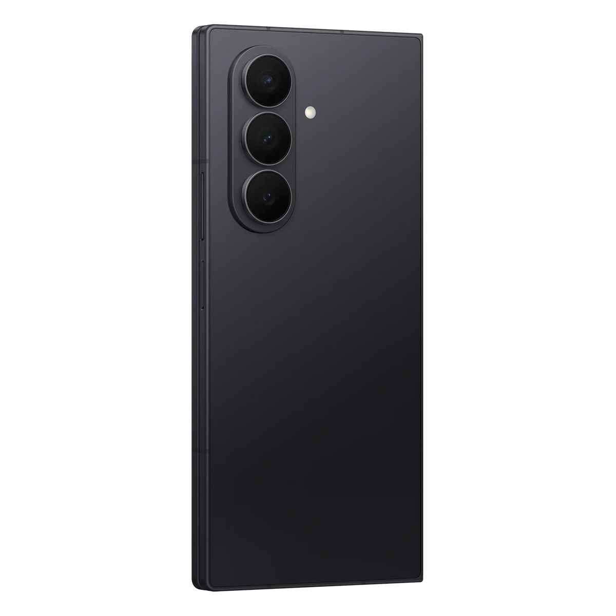 Samsung Galaxy Z Fold7 in Jetblack, back at an angle