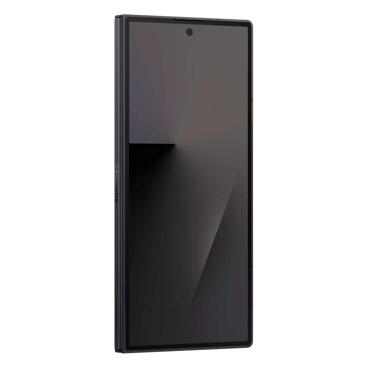 Samsung Galaxy Z Fold7 in Jetblack, cover screen at an angle