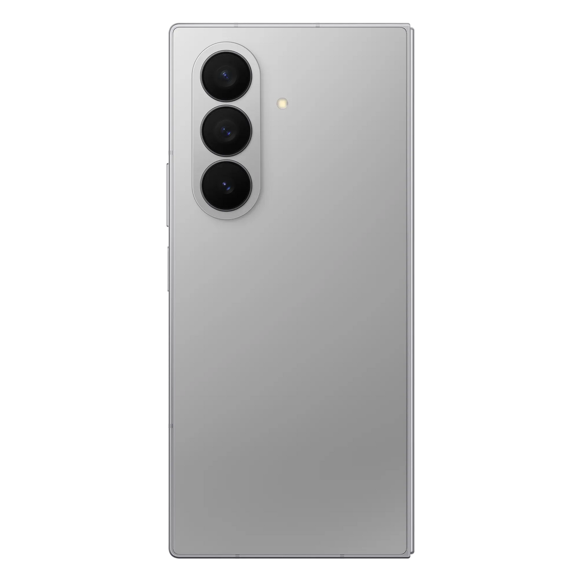 Samsung Galaxy Z Fold7 in Silver Shadow, back with triple camera