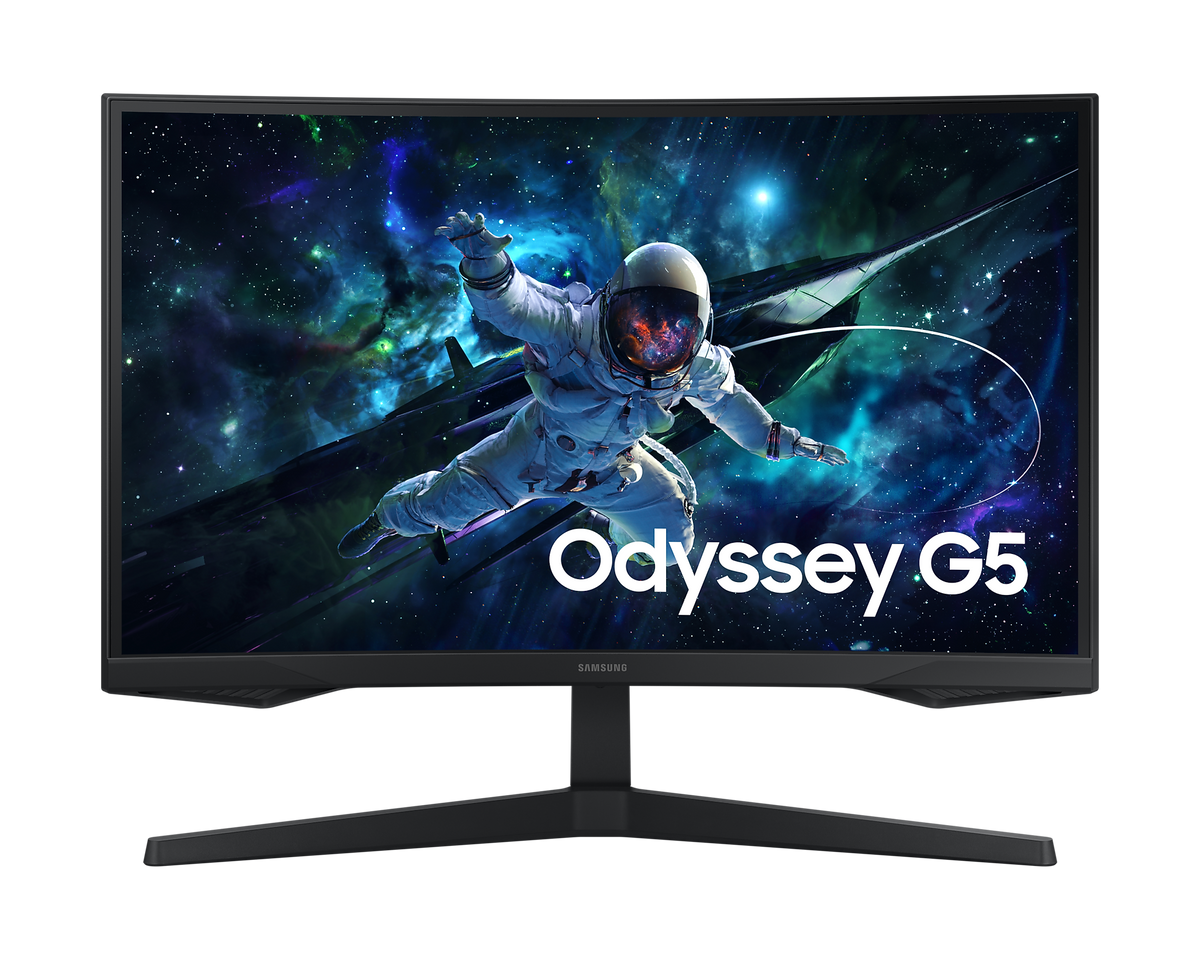 Samsung Odyssey G5 G55C 27-inch QHD 165Hz curved gaming monitor front view LS27CG552EMXEG