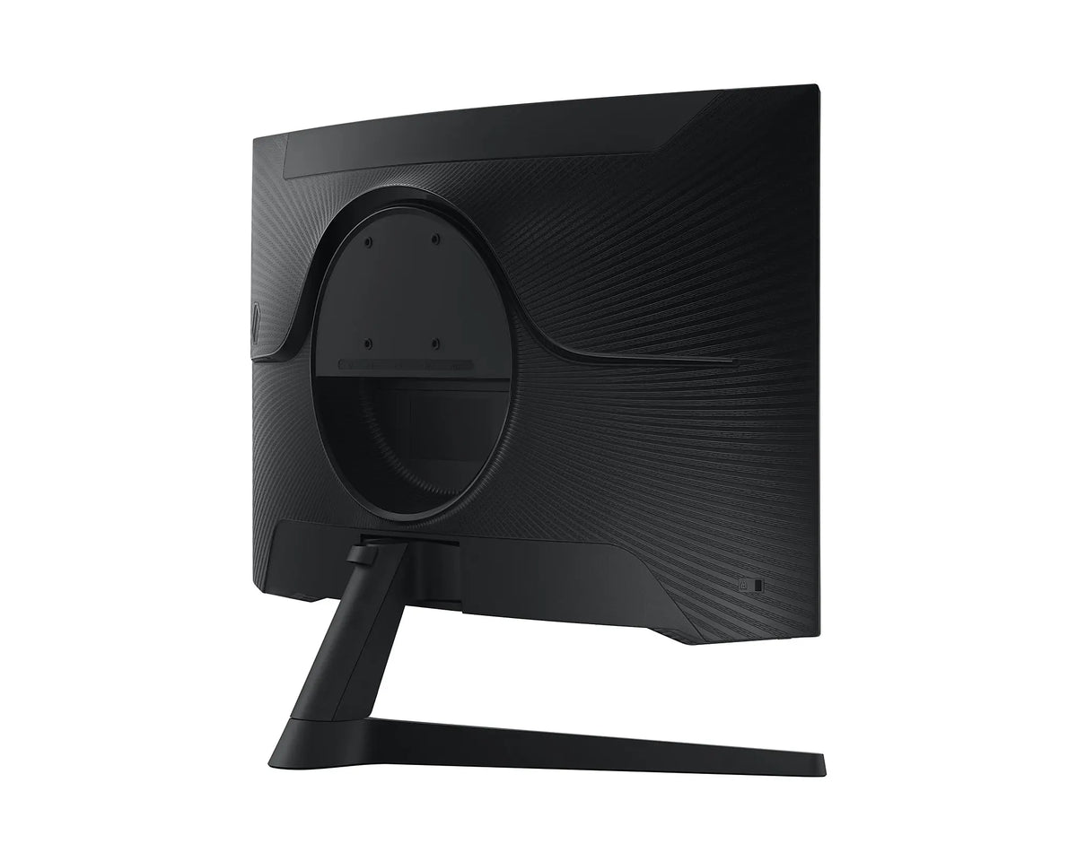 Samsung Odyssey G5 G55C monitor rear view angled from the right